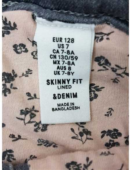 Pantaloni Jeans cu aspect usor decolorat Denim Pantaloni Jeans cu aspect usor decolorat Denim