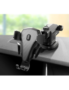Suport auto pentru telefon, cu ventuza extensibila,pe parbriz sau grila de ventilare, reglabil, universal