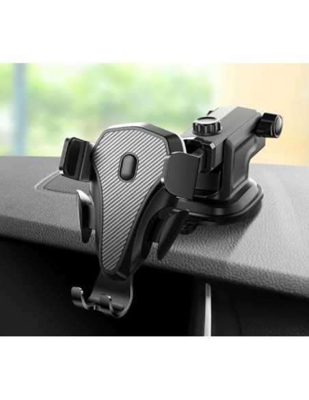 Suport auto pentru telefon, cu ventuza extensibila,pe parbriz sau grila de ventilare, reglabil, universal
