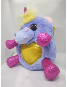 Jucarie de plus unicorn cu aripi sclipitoare 26 cm 2