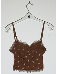 Top dama tricotat model cu dantela H&M