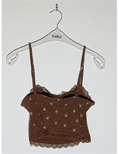 Top dama tricotat model cu dantela H&M 2