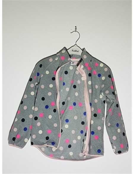 Bluzita pentru fetite model cu buline multicolore H&M