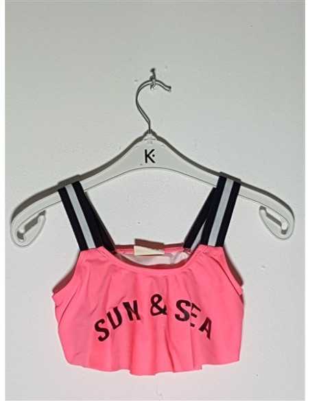 Costum de baie din 2 piese model cu bretele late LC WAIKIKI