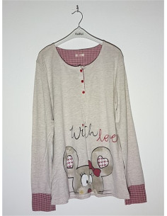 Bluza de pijama cu imprimeu animalut Sevim