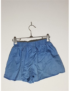 Pantaloni scurti fetite model cu cusaturi florale la baza 2