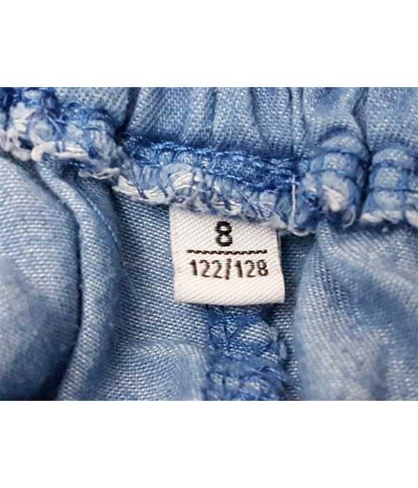 Pantaloni scurti fetite model cu cusaturi florale la baza