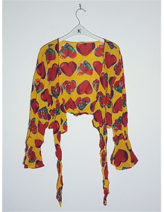 Bolero dama pentru primavara model cu print multicolor