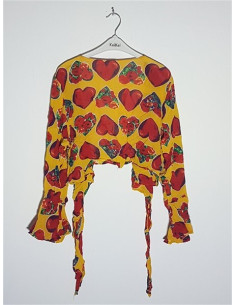 Bolero dama pentru primavara model cu print multicolor 2