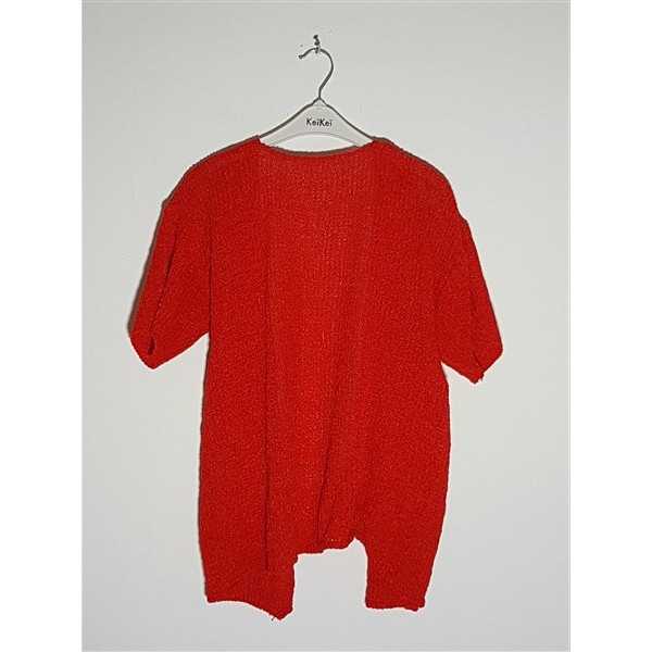 Pulover dama cu maneca scurta model cu nasturi