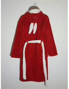 Halat de baie pufos cu gluga model iepuras 2