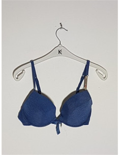 Sutien dama cu bretele inguste reglabile Denim