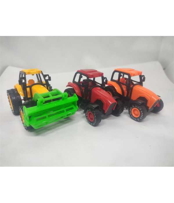Set 3 tractorase din plastic pentru copii