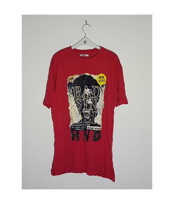 Tricou dama cu imprimeu grafic pe piept HENDO
