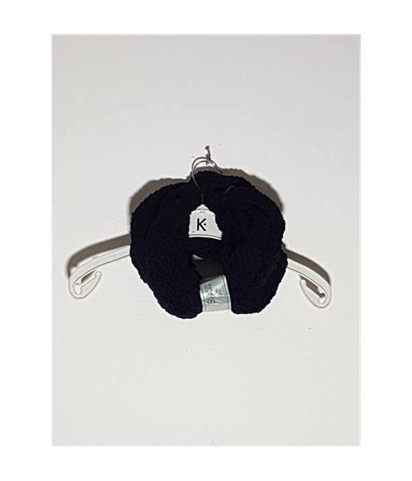 Fular dama circular culoare bleumarin Silver Star