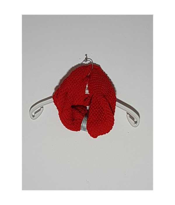 Fular dama circular culoare rosu Silver Star