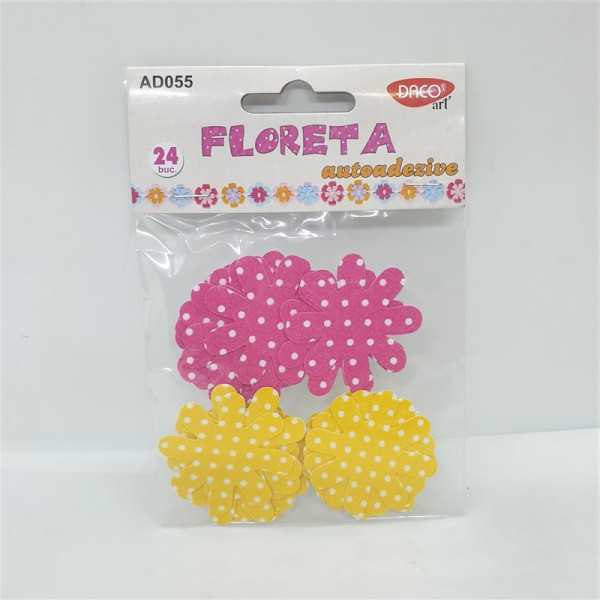 Set flori din material textil autoadezive Daco