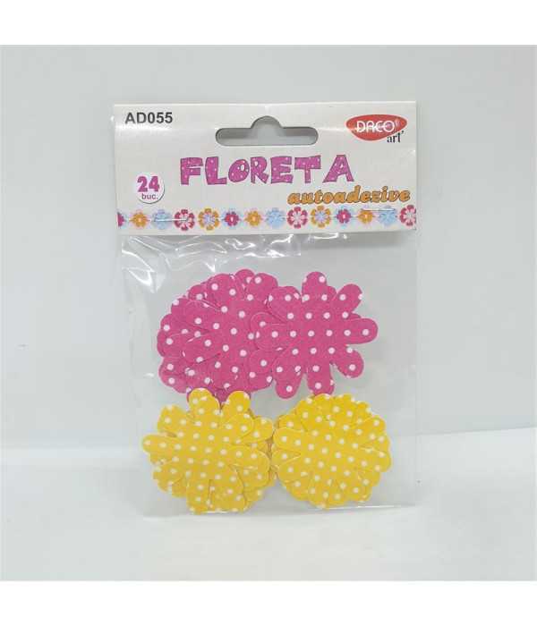 Set flori din material textil autoadezive Daco