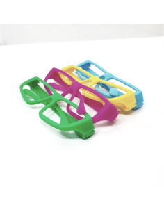 Set 4 perechi de ochelari colorati falsi fara lentila carnaval 2