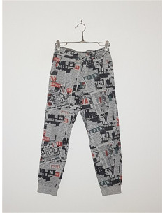 Pantaloni de trening pentru baieti model cu imprimeu Little Kids