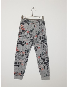 Pantaloni de trening pentru baieti model cu imprimeu Little Kids 2