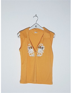 Tricou dama fara maneci model cu guler PIAO HANG