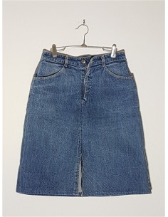 Fusta Jeans cu slit in fata model Uni