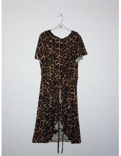 Rochita dama racoroasa model cu imprimeu leopard