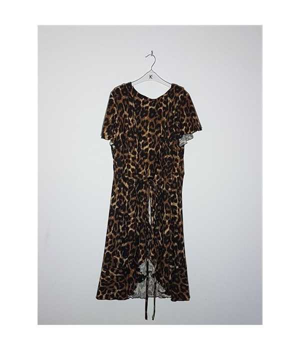 Rochita dama racoroasa model cu imprimeu leopard