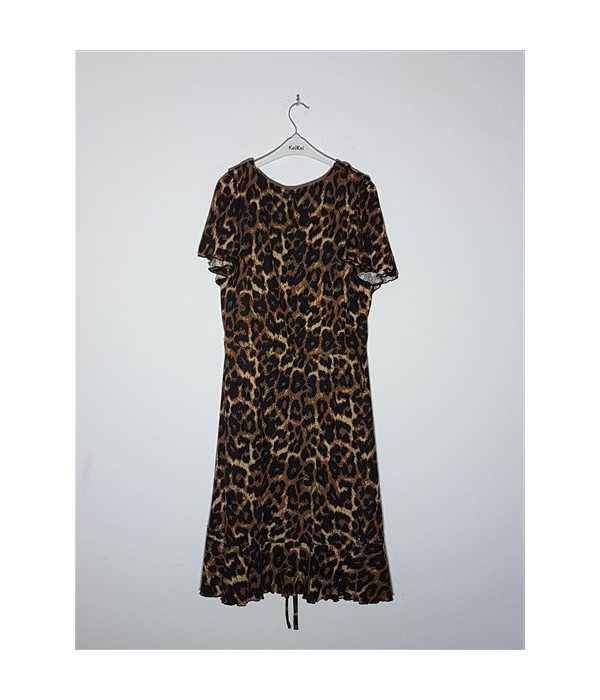 Rochita dama racoroasa model cu imprimeu leopard