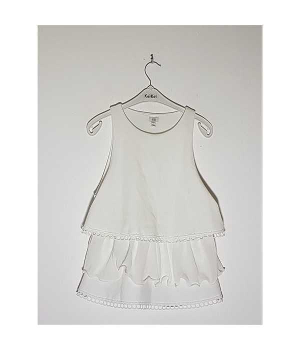 Bluzita dama fara maneci model cu volanase RIVER ISLAND