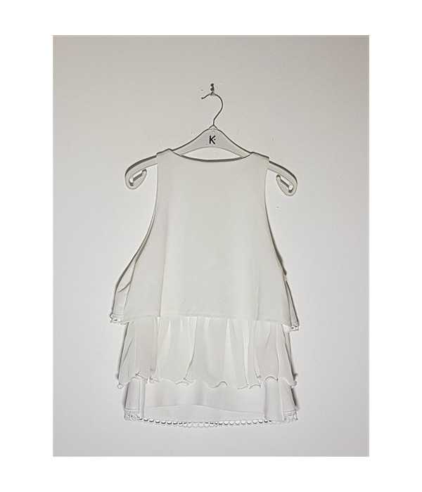 Bluzita dama fara maneci model cu volanase RIVER ISLAND