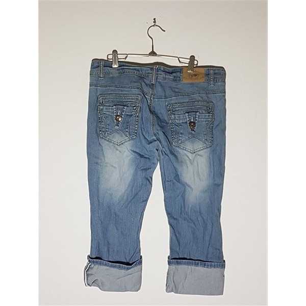 Pantaloni de blugi trei sferturi model cu terminatii pliabile New Yorker