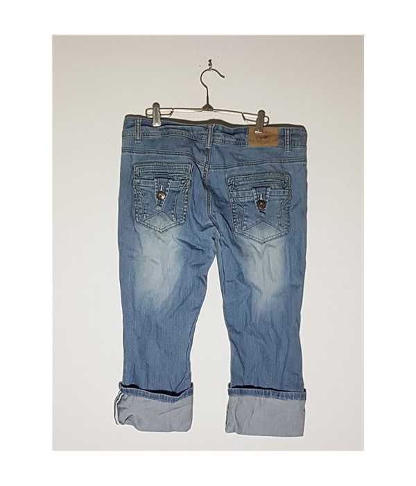 Pantaloni de blugi trei sferturi model cu terminatii pliabile New Yorker