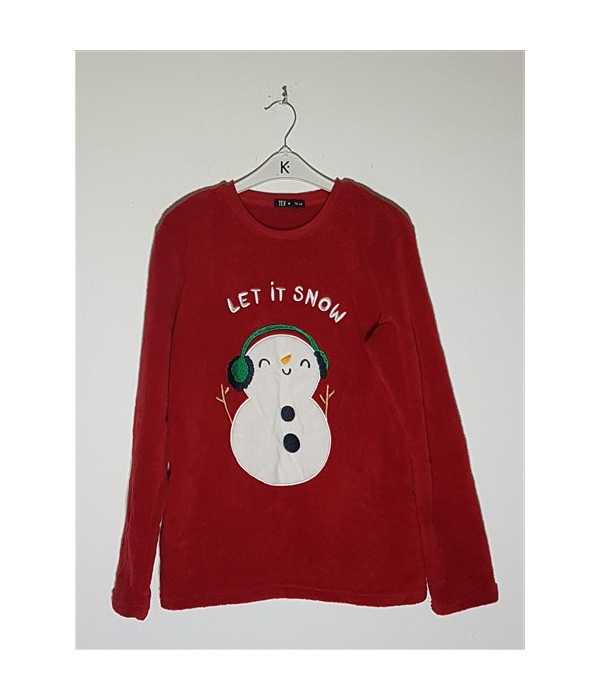 Pijama pufoasa pentru copii cu imprimeu de iarna TEX