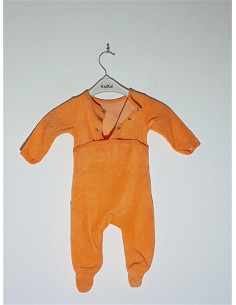 Salopeta cu botosi pentru bebelusi model Halloween dovleac 2