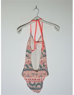 Costum de baie intreg model cu imprimeu multicolor 2