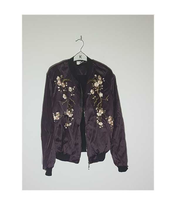 Jacheta dama subtire cu print floral Dobleyoustore