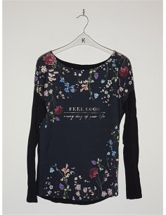Bluzita dama pentru primavara cu print floral multicolor