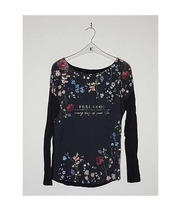Bluzita dama pentru primavara cu print floral multicolor