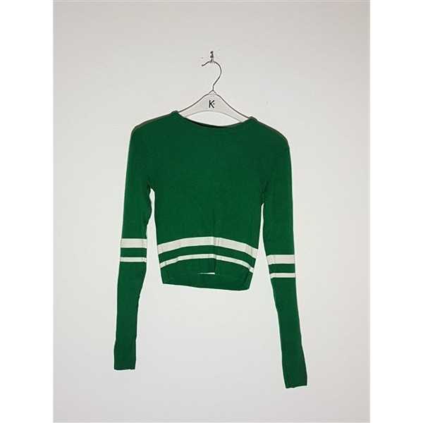 Pulover dama tricotat model scurt in talie Pull&Bear