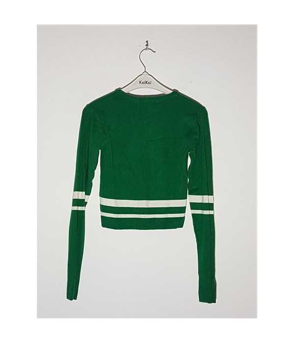 Pulover dama tricotat model scurt in talie Pull&Bear