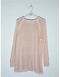 Pulover dama crosetat model cu gaurele 2