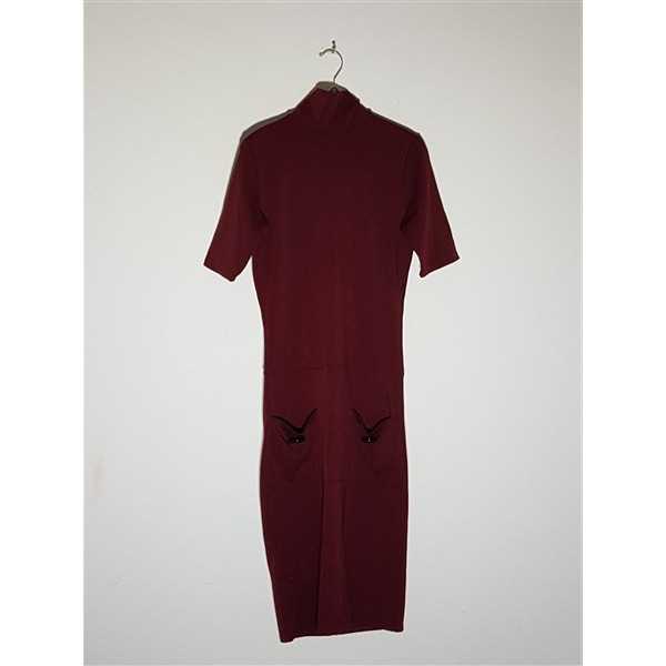 Rochie dama model cu maneci scurte Cuanna culoare visiniu