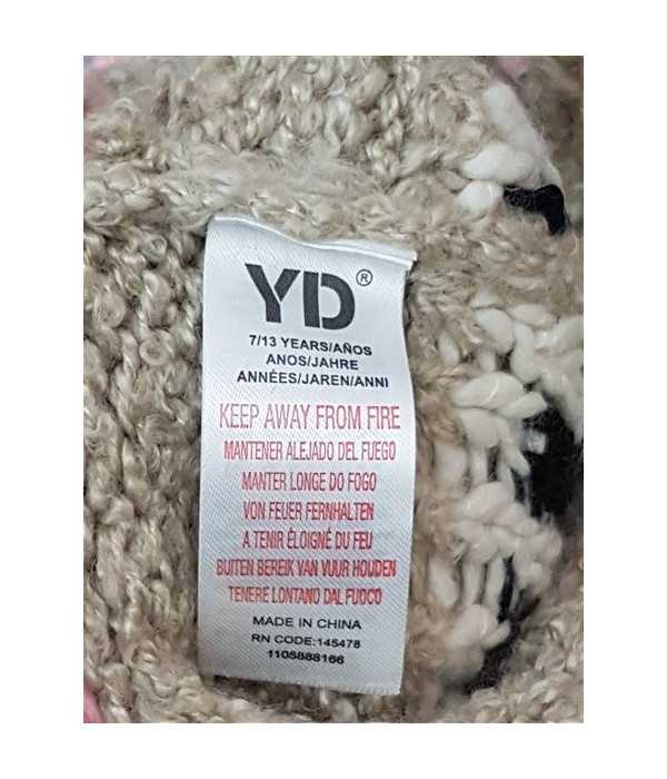 Caciula tricotata pentru copii model cu cap de animalut YD