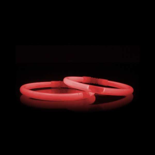 Betisoare bratari luminoase glow sticks rosii set 100 bucati