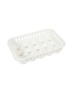 Cofraj alb de plastic pentru depozitare 15 oua