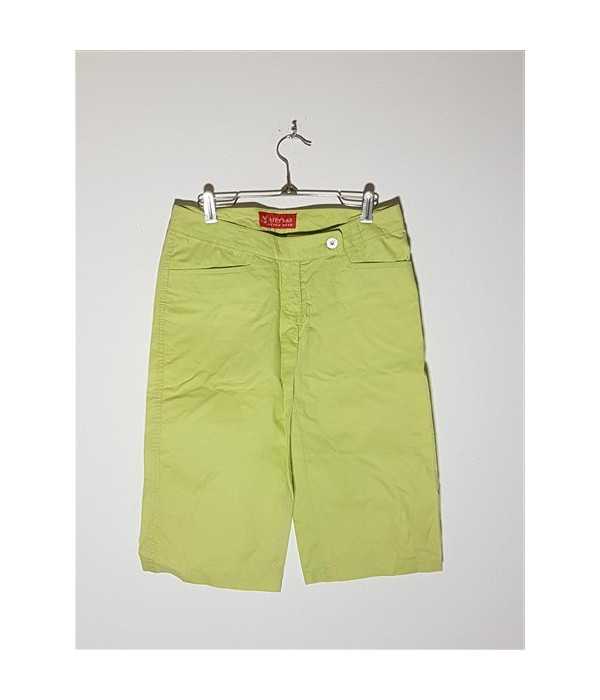 Pantaloni dama trei sferturi model cu nasture in talie Trenda