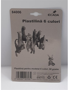 Plastilina 6 culori Ecada 2