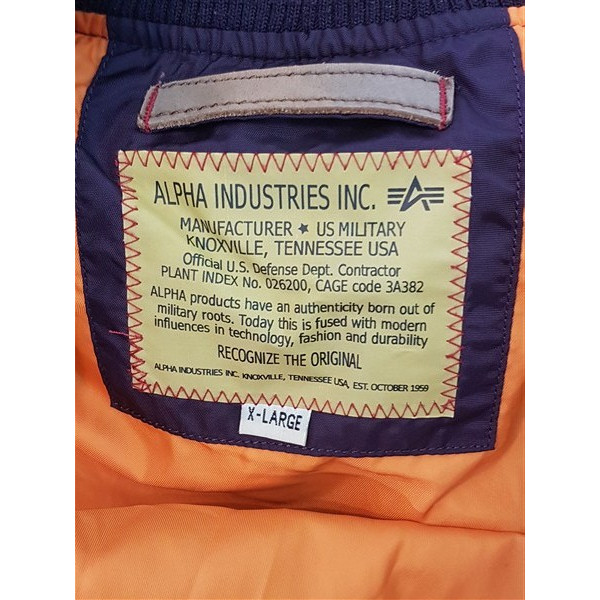 Jacheta barbateasca pentru primavara toamna model cu fermoar ALPHA INDUSTRIES